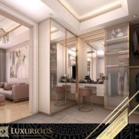 التصميم الداخلي لغرفة الملابس