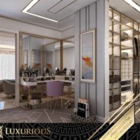 التصميم الداخلي لغرفة الملابس