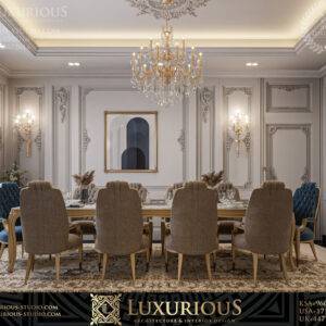 DINING ROOM INTERIOR DESIGN التصميم الداخلي لغرفة الطعام