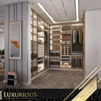 التصميم الداخلي لغرفة الملابس