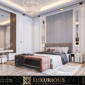 MASTER BEDROOM INTERIOR DESIGN التصميم الداخلي لغرفة النوم الرئيسية