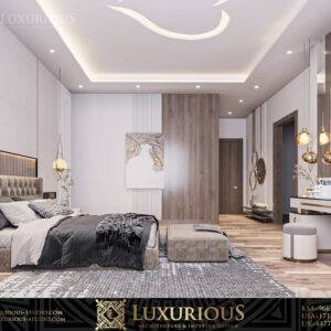 MASTER BEDROOM INTERIOR DESIGN التصميم الداخلي لغرفة النوم الرئيسية