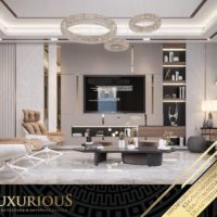 تصميم غرفة المعيشة العائلية