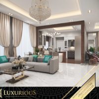 تصميم غرفة المعيشة العائلية