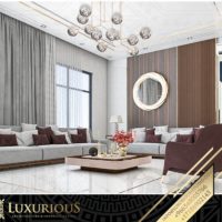 تصميم غرفة المعيشة العائلية