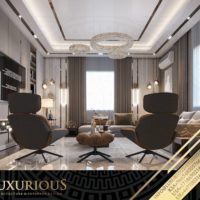 تصميم غرفة المعيشة العائلية