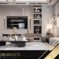 تصميم غرفة المعيشة العائلية