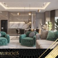 تصميم غرفة المعيشة العائلية