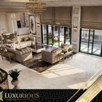 تصميم غرفة المعيشة العائلية