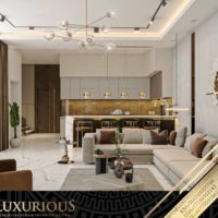 تصميم غرفة المعيشة العائلية