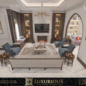 FAMILY LIVING ROOM DESIGN تصميم غرفة المعيشة