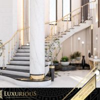 التصميم الداخلي لمدخل الفيلا