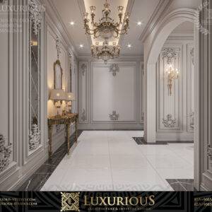 التصميم الداخلي لمدخل الفيلا