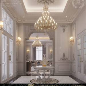 التصميم الداخلي لمدخل الفيلا