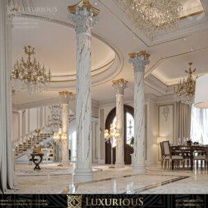 التصميم الداخلي لمدخل الفيلا