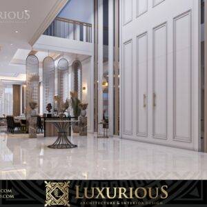 التصميم الداخلي لمدخل الفيلا