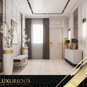 التصميم الداخلي لمدخل الفيلا