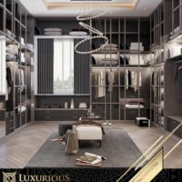 التصميم الداخلي لغرفة الملابس