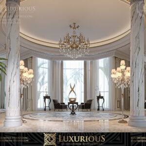 التصميم الداخلي لمدخل الفيلا