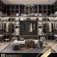 التصميم الداخلي لغرفة الملابس