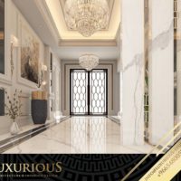 التصميم الداخلي لمدخل الفيلا