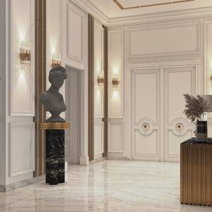 التصميم الداخلي لمدخل الفيلا