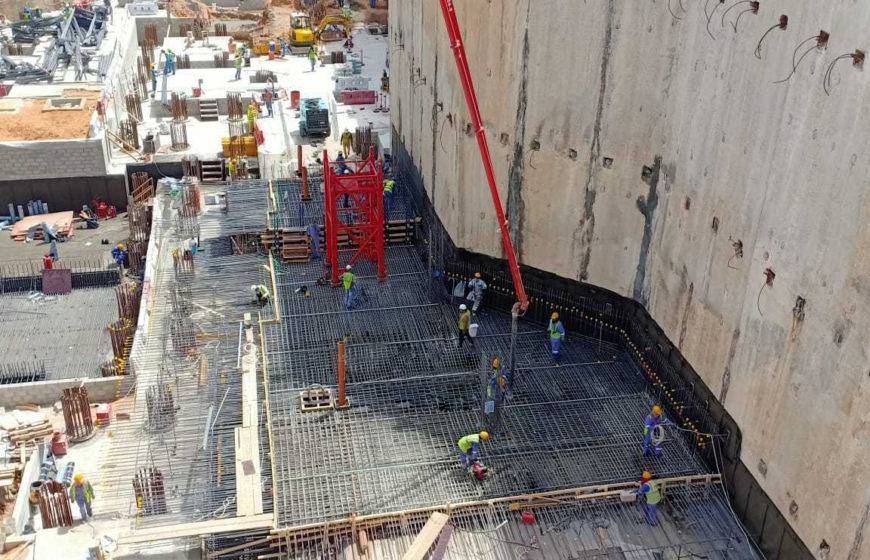 First raft pour complete at BSBG-designed Visa HQ in Dubai