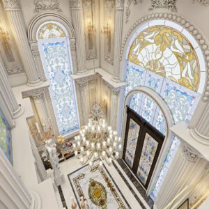 التصميم الداخلي لمدخل الفيلا