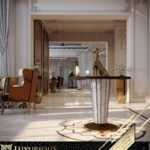 التصميم الداخلي لمدخل الفيلا