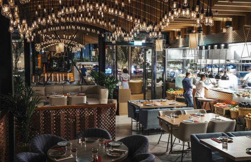 Sundukovy Sisters’ OSH Restaurant is a nod to modern techno style and Eastern accents