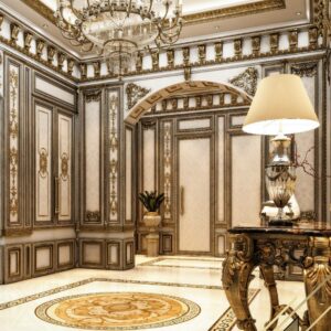 التصميم الداخلي لمدخل الفيلا