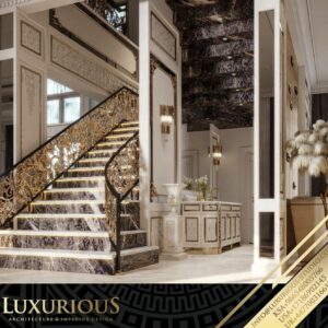 التصميم الداخلي لمدخل الفيلا