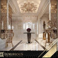 التصميم الداخلي لمدخل الفيلا