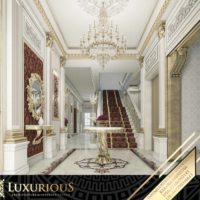 التصميم الداخلي لمدخل الفيلا