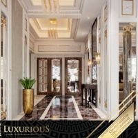 التصميم الداخلي لمدخل الفيلا