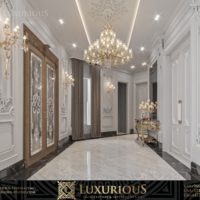 التصميم الداخلي لمدخل الفيلا