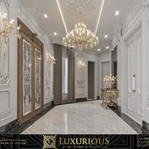 التصميم الداخلي لمدخل الفيلا