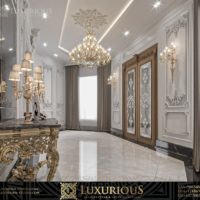 التصميم الداخلي لمدخل الفيلا