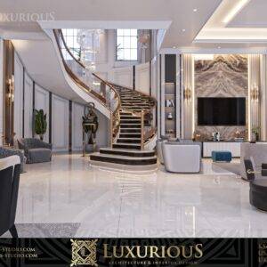 التصميم الداخلي لمدخل الفيلا