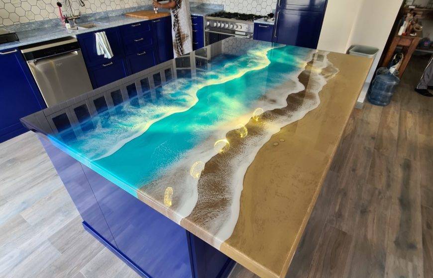 Check out this resin kitchen island by Wood Culture