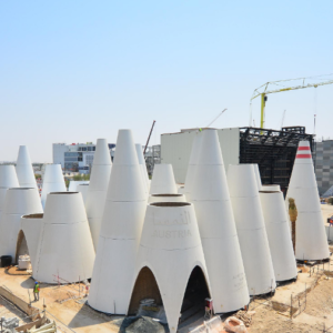 External construction for Austria Pavilion at Expo 2020 is complete
