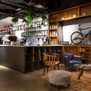 Pedal by NIU is a unique concept bicycle workshop cum coffee bar in Dubai