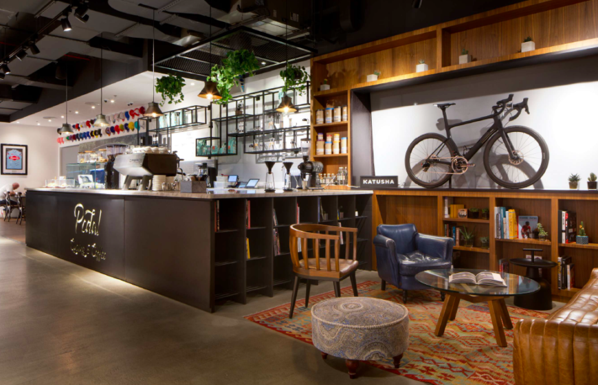 Pedal by NIU is a unique concept bicycle workshop cum coffee bar in Dubai
