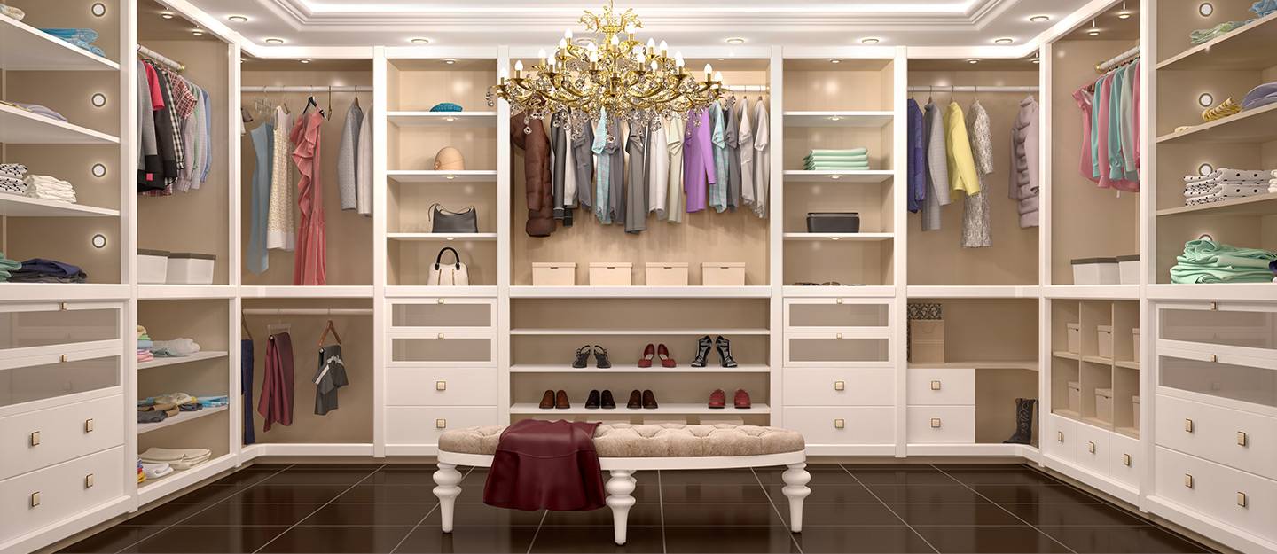 غرفة ملابس صغيرة