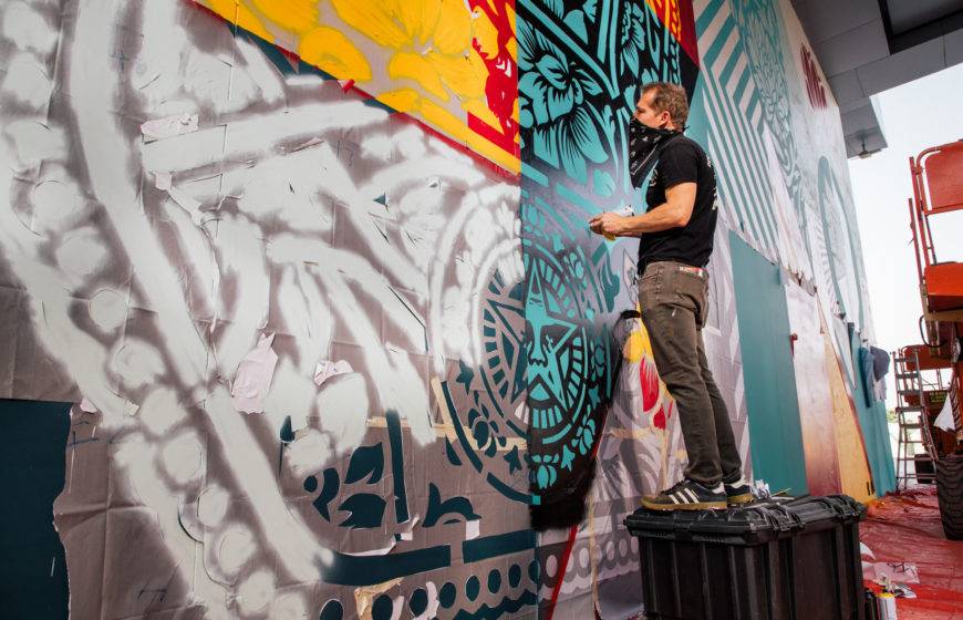 Shepard Fairey, the artist behind Obama’s iconic ‘Hope’ poster unveils two stunning murals at d3