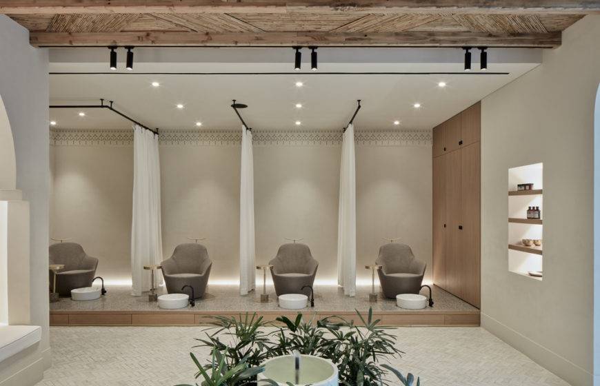The interiors of ZAAZ Wellness & Beauty by VSHD Design are inspired by Moroccan and Berber heritage