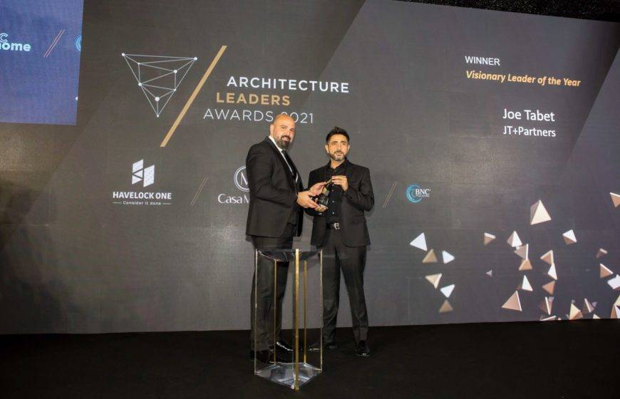 Joe Tabet from JT+Partners wins Visionary Leader of the Year award at Leaders Architecture Awards 2021