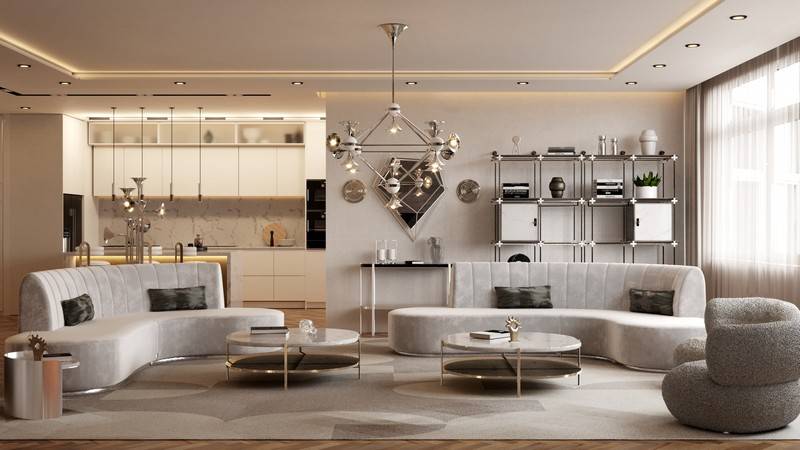 2022 Trendy Mid-century Living rooms
