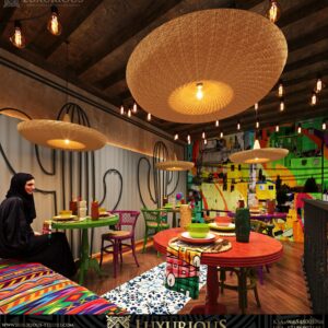 تصميم داخلي مطعم في الدمام taco ville