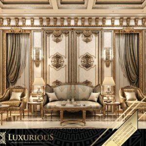 تصميم داخلي فيلا على طراز كلاسيك في الرياض